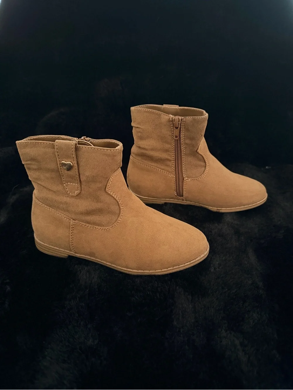The Children's Place Tan Suede-Look Kids Ankle Boots